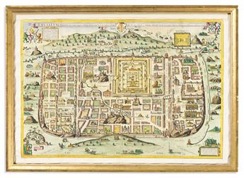 (HOLY LAND.) Christian van Adrichom. Two attractively hand-colored framed maps.                                                                  